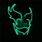 Ficha técnica e caractérísticas do produto Fantasma de Halloween Máscara Facial Máscara El Cold Light luminosos Decoração Máscara Fantasma