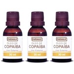 Ficha técnica e caractérísticas do produto Farmax Óleo de Copaíba 30ml - Kit com 03