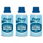 Ficha técnica e caractérísticas do produto Farmax Popymax Removedor a Base de Acetona 100ml (Kit C/03)