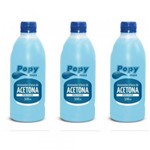 Ficha técnica e caractérísticas do produto Farmax Popymax Removedor a Base de Acetona 500ml (Kit C/03)