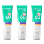 Ficha técnica e caractérísticas do produto Farmax Sunless Kids Fps 60 Toque Seco Protetor Solar 200g (Kit C/03)