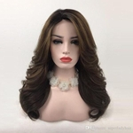 Ficha técnica e caractérísticas do produto Fashion African lady Wave roll wig long curly hair wigs women # 039;s natural wave hair wigs synthetic wigs women#039;s curly hair pieces