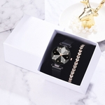 Ficha técnica e caractérísticas do produto Fashion Luxury Gold Bracelet Multi-Edge Dial Women's Quartz Watch Gift Set