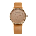 Ficha técnica e caractérísticas do produto Fashion Neutral Leisure Simple Leather Quartz Wrist Watch