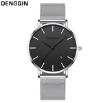 Ficha técnica e caractérísticas do produto Fashion Quartz Date Watches Luxury Brand Stainless Steel Strap Men's Wrist Watch