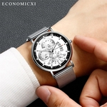 Ficha técnica e caractérísticas do produto Fashion Simple Stainless Steel With Luminous Small Dial Men's Quartz Watch
