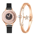 Ficha técnica e caractérísticas do produto Fashion Small And Delicate European Beauty Simple Casual Bracelet Watch Suit