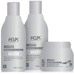 Ficha técnica e caractérísticas do produto Felps Xblond Silver Kit Desamarelador Platinum Blond - Shampoo, Condicionador e Máscara - Felps
