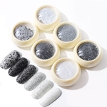 Ficha técnica e caractérísticas do produto Ferramentas Unhas Glitter Espumante Flakes Olho colorido prego Sequins Manicure Arte Decoração