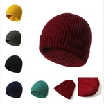 Ficha técnica e caractérísticas do produto Fibras Acr¨ªlicas Slouchy Knitting Beanie Quente Man Inverno Mulheres Bonnet Lz110