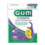 Ficha técnica e caractérísticas do produto Fio Dental Gum Ultra Deslizante Flossers com 40 Unidades
