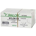 Ficha técnica e caractérísticas do produto Fio para Sutura Nylon 5-0 com Agulha Triangular de 1,5cm 1/2 - Shalon