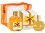 Ficha técnica e caractérísticas do produto Fiorucci Golden Perfume Feminino Deo Colônia - 100ml + Sabonete Líquido 350ml + Necessaire