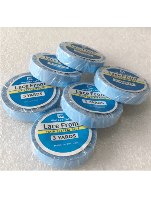 Ficha técnica e caractérísticas do produto Fita Lace Front 3 Metros Azul Fita Adesiva Mega Hair Cola 1 Rolo