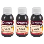 Ficha técnica e caractérísticas do produto Fixed Keratex Óleo de Coco Capilar 60ml - Kit com 03