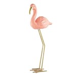 Ficha técnica e caractérísticas do produto Flamingo em Pé Cerâmica 25,5cmx12cm Mart Collection Rosa