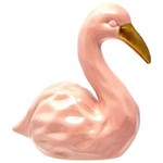 Ficha técnica e caractérísticas do produto Flamingo Rosa em Cerâmica 12 Cm
