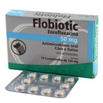 Ficha técnica e caractérísticas do produto Flobiotic 50mg Enrofloxacina Cães e Gatos 10 Comprimidos - Syntec