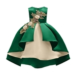 Ficha técnica e caractérísticas do produto Flower Girl Princess Party Wedding Dress crianças Menina bordado vestido formal para crianças