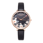 Ficha técnica e caractérísticas do produto FLY Watch Senhora da forma da flor da flor de relógio de quartzo fina PU Leather Strap analógico relógio de pulso