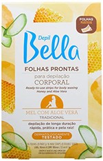 Ficha técnica e caractérísticas do produto Folha Pronta para Depilação Corporal Mel com Aloe Vera 16 Fls, Depil Bella