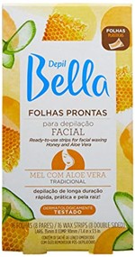 Ficha técnica e caractérísticas do produto Folha Pronta para Depilação Facial Mel com Aloe Vera 16 Fls, Depil Bella