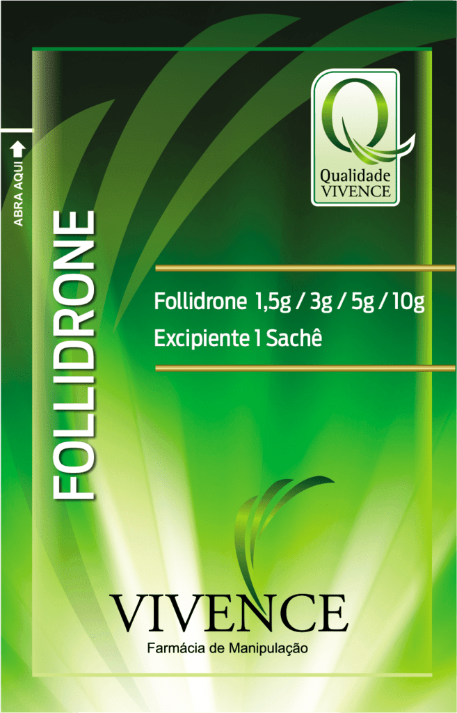Follidrone - Complexo Proteico Natural C/ 30 Doses (lntermediário - Sachê 3g/Dia, S/ Sabor)
