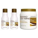 Ficha técnica e caractérísticas do produto For Beauty Banho de Verniz Kit com Mascara Grande - 3 Itens