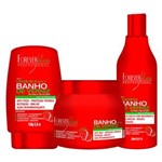 Ficha técnica e caractérísticas do produto Forever Liss Banho de Verniz Morango Kit - Shampoo + Máscara de Hidratação + Leave-in Kit