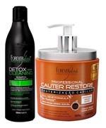 Ficha técnica e caractérísticas do produto Forever Liss Cauter Restore + Shampoo Detox Cleaning 500g