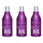 Ficha técnica e caractérísticas do produto Forever Liss Platinum Blond Matizador Shampoo 300ml (Kit C/03)