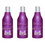 Ficha técnica e caractérísticas do produto Forever Liss Platinum Blond Matizador Shampoo 300ml - Kit com 03