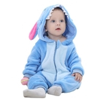 Ficha técnica e caractérísticas do produto BLU Forma bonito dos desenhos animados flanela com capuz Romper para Infant Baby Girl Boy Hat