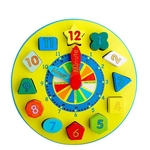 Ficha técnica e caractérísticas do produto Amyove Lovely gift Forma de madeira Classificando Relógio brinquedo educativo para Ealy Educação