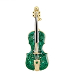Ficha técnica e caractérísticas do produto Forma De Violino Unisex Esmalte Instrumento Broche Pin Corsage Suit Lapel Decoration
