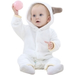 Ficha técnica e caractérísticas do produto Forma infantil Bebê Roupa Criança Primavera Outono flanela animais Urso Romper Bodysuit