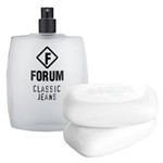 Ficha técnica e caractérísticas do produto Forum Jeans Eau de Toilette Forum - Kit de Perfume Masculino + Sabonete Corporal Kit