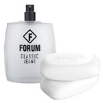Ficha técnica e caractérísticas do produto Forum Jeans Eau de Toilette Forum - Kit de Perfume Masculino + Sabonete Corporal