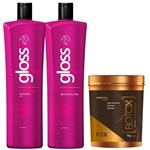 Ficha técnica e caractérísticas do produto Fox Gloss Kit Shampoo + Máscara + Botox Ultra Condicionante 3x 1000ml