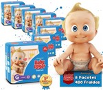 Ficha técnica e caractérísticas do produto Fralda Baby Roger G Kit Com 8pct 480 Fraldas. Atacado Barato