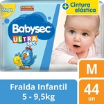 Ficha técnica e caractérísticas do produto Fralda Babysec Galinha Pintadinha Ultrasec Mega M 44 Unidades