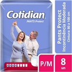 Ficha técnica e caractérísticas do produto Fralda Cotidian Pants Protect Unissex Incontinência Moderada P/M - 8 Unidades