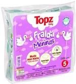 Ficha técnica e caractérísticas do produto Fralda de Pano Basica Meninas Topz Baby Cremer 5un