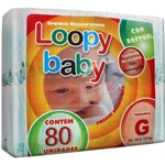 Ficha técnica e caractérísticas do produto Fralda Descartável Loopy Baby G 80 Unidades