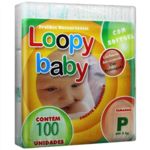 Ficha técnica e caractérísticas do produto Fralda Descartável Loopy Baby P 100 Unidades