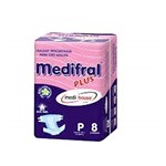 Ficha técnica e caractérísticas do produto Fralda Descartável Medifral Plus P 8un Medi House