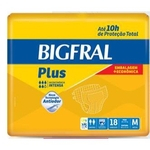 Ficha técnica e caractérísticas do produto Fralda Geriátrica Bigfral Plus Embalagem Econômica Tam. M (Pct c/ 18 Unds.) - Bigfral