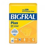 Ficha técnica e caractérísticas do produto Fralda Geriátrica Bigfral Plus G com 8 Unidades