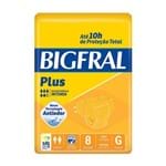 Ficha técnica e caractérísticas do produto Fralda Geriátrica Bigfral Plus Grande 8 Unidade