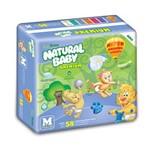 Ficha técnica e caractérísticas do produto Fralda Infantil Natural Baby Premium - Tamanho M - 58 Unidades